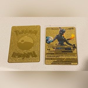 Mewtwo GX Gold Foil Dark Nova Pokemon Card.